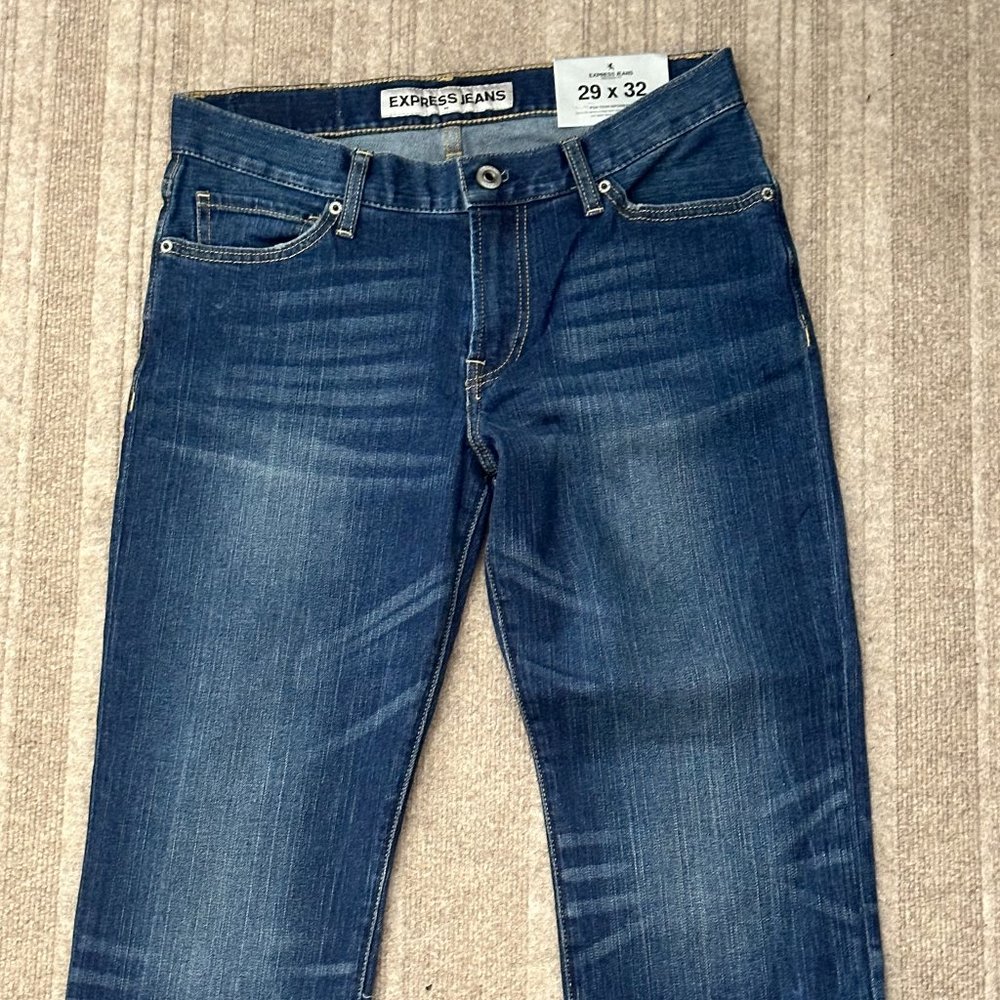 Express Men’s Kingston Classic Fit Straight Leg Jeans (29x32)